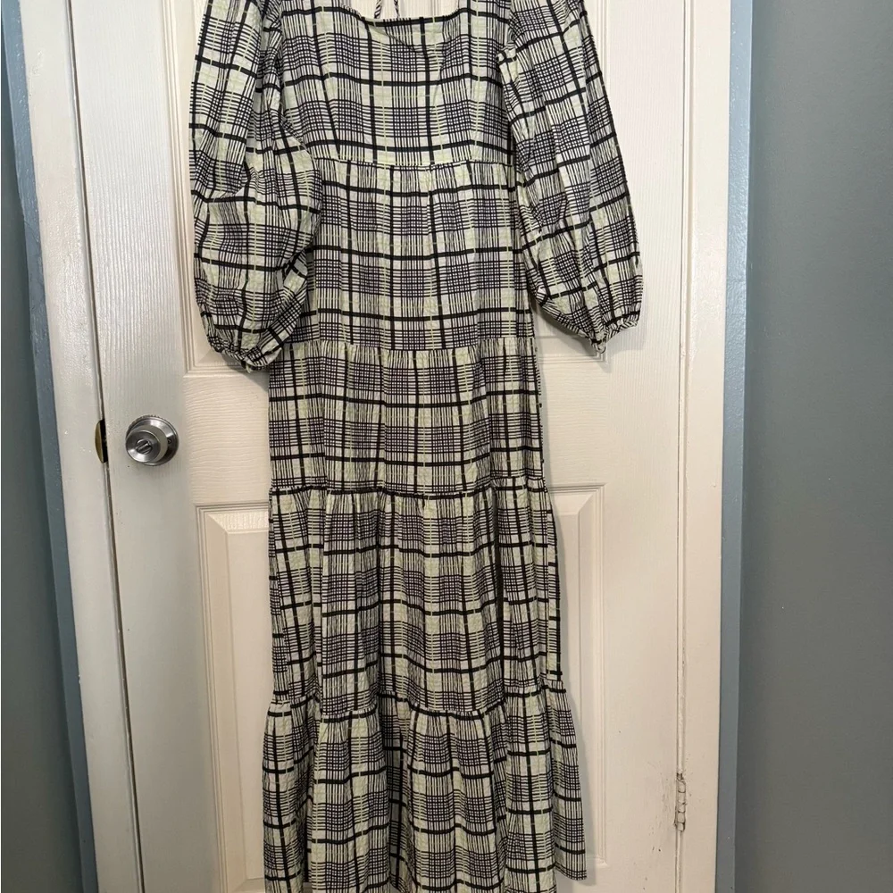 Topshop  Plaid Long Sleeve Dress size 6